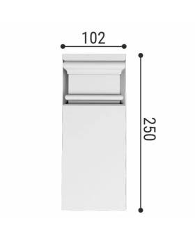 База декоративная Bello Deco Б2 Полиуретан 250*102*31 мм-foto2