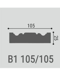 Вставка декоративная Bello Deco В1 Полиуретан 100*100*25 мм-foto3