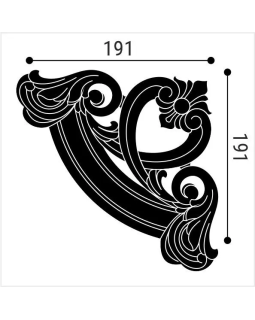 Угол Bello Deco М12У4 Полистирол 191*191*20 мм-foto2