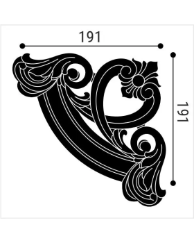 Угол Bello Deco М12У4 Полистирол 191*191*20 мм-foto2