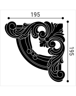 Угол Bello Deco М12У3 Полистирол 195*195*20 мм-foto2