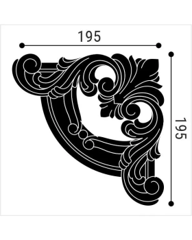 Угол Bello Deco М12У3 Полистирол 195*195*20 мм-foto2