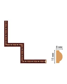 Декоративный угловой элемент Decomaster 130-1-52 (200*200)