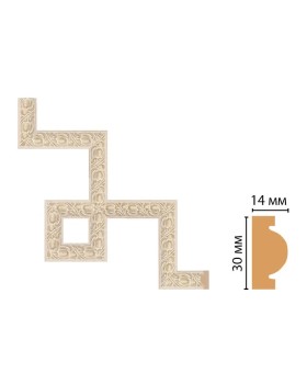 Декоративный угловой элемент Decomaster 157-3-18D (300*300)