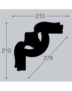 Угол Bello Deco М15У2 Полиуретан 210*210*20 мм-foto2