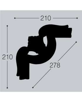 Угол Bello Deco М15У2 Полиуретан 210*210*20 мм-foto2