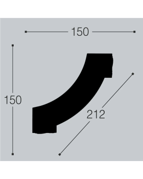 Угол Bello Deco М10У1 Полиуретан 150*150*20 мм-foto2