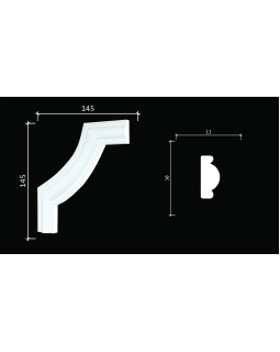 Декоративный уголок Decor Dizayn C1-157 A Полистирол 145*145*13 мм-foto3