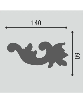 Угол Bello Deco М12Н1 Полиуретан 140*60 мм-foto2