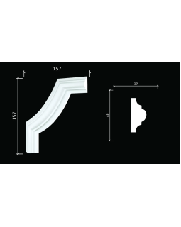 Декоративный уголок Decor Dizayn C1-DD002 Полистирол 175*175*19 мм-foto4