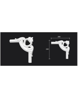 Декоративный уголок Decor Dizayn C3-DD002 Полиуретан 280*280*19 мм-foto3