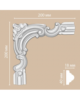 Угол декоративный Decomaster 97010-6 (200*200*18)