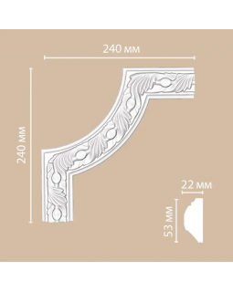 Угол декоративный Decomaster 98102-2 (240*240*22)