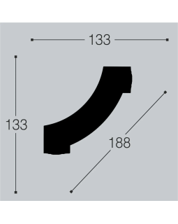 Угол Bello Deco М12У1 Полиуретан 133*133*20 мм-foto2