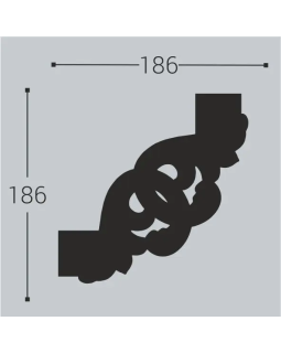 Угол Bello Deco М10У2 Полиуретан 181*181*20 мм-foto2