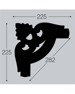 Угол Bello Deco М12У2 Полиуретан 225*225*20 мм-foto2