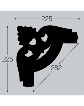 Угол Bello Deco М12У2 Полиуретан 225*225*20 мм-foto2