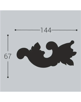 Угол Bello Deco М10Н1 Полиуретан 144*67 мм-foto3