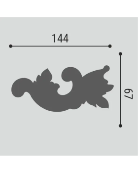 Угол Bello Deco М10Н1 Полиуретан 144*67 мм-foto2