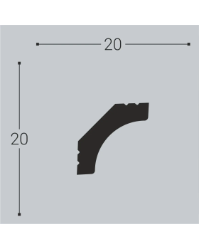 Угол Bello Deco У3 XPS Полимер 2000*20*20 мм-foto2