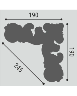 Угол Bello Deco УУ1 XPS Полимер 190*190 мм-foto2