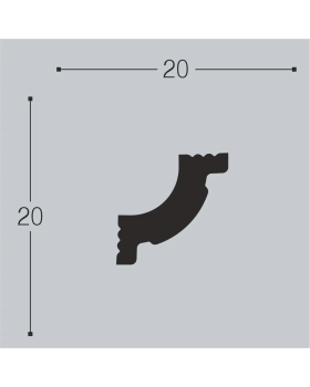 Угол Bello Deco У5 XPS Полимер 2000*20*20 мм-foto2