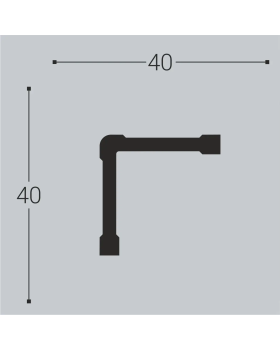 Угол Bello Deco У4 XPS Полимер 2000*40*40 мм-foto2