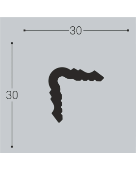 Угол Bello Deco У2 XPS Полимер 2000*30*30 мм-foto2