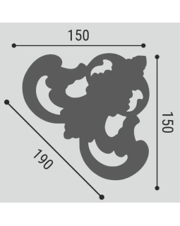 Угол Bello Deco УУ2 XPS Полимер 150*150 мм-foto2