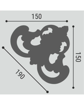 Угол Bello Deco УУ2 XPS Полимер 150*150 мм-foto2