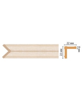 Цветной угол Decomaster 116M-18D ДМ (22*22*2400)