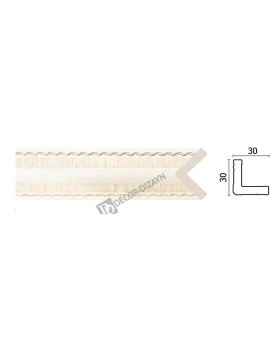 Угол Decor Dizayn 143-6 Полистирол 2400*30*30 мм