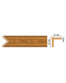 Цветной угол Decomaster 116M-58 (22*22*2400)