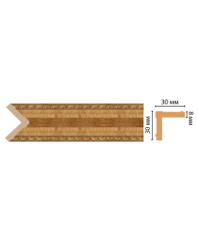 Цветной угол Decomaster 116-4 (30*30*2400)