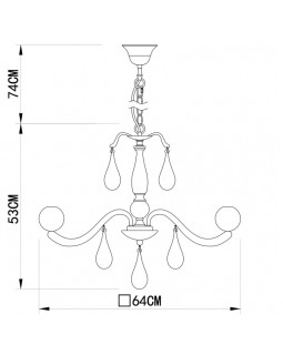 Подвесная люстра ARTE Lamp A3229LM-6WH-foto5