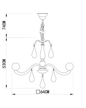 Подвесная люстра ARTE Lamp A3229LM-6WH-foto5