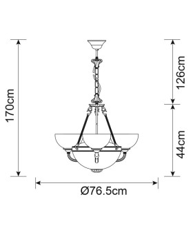 Подвесная люстра ARTE Lamp A3777LM-3-2AB-foto5