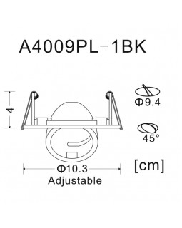 Встраиваемый светильник ARTE Lamp A4009PL-1BK-foto4