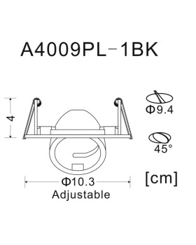 Встраиваемый светильник ARTE Lamp A4009PL-1BK-foto4