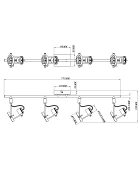 Спот ARTE Lamp A4301PL-4BK-foto3