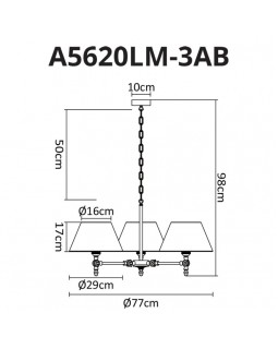 Подвесная люстра ARTE Lamp A5620LM-3AB-foto2