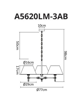 Подвесная люстра ARTE Lamp A5620LM-3AB-foto2