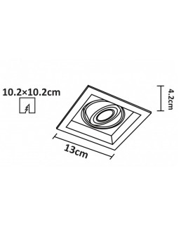 Встраиваемый светильник ARTE Lamp A6661PL-1WH-foto5