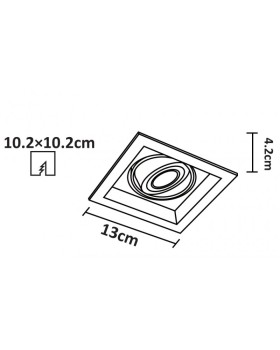 Встраиваемый светильник ARTE Lamp A6661PL-1WH-foto5