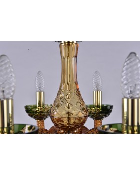 Подвесная люстра Bohemia Ivele Crystal 1308/12+6/360/2d G Am/Amber-Green/H-1J-foto3