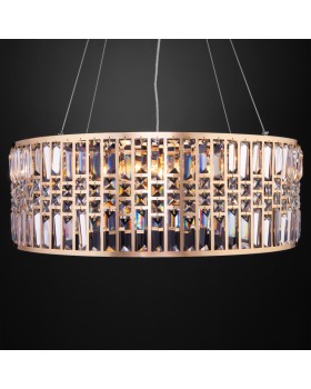 Подвесная люстра Eurosvet 10116/8 золото/прозрачный хрусталь Strotskis-foto2