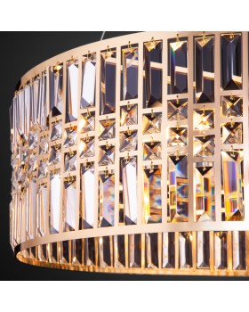 Подвесная люстра Eurosvet 10116/8 золото/прозрачный хрусталь Strotskis-foto3