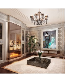 Подвесная люстра Eurosvet 10103/8 хром/дымчатый хрусталь Strotskis-foto2