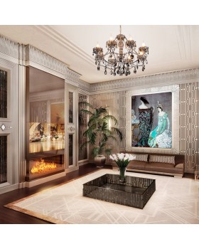 Подвесная люстра Eurosvet 10103/8 хром/дымчатый хрусталь Strotskis-foto2