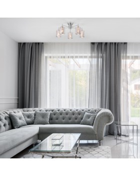 Люстра на штанге Eurosvet 70109/5 хром-foto2